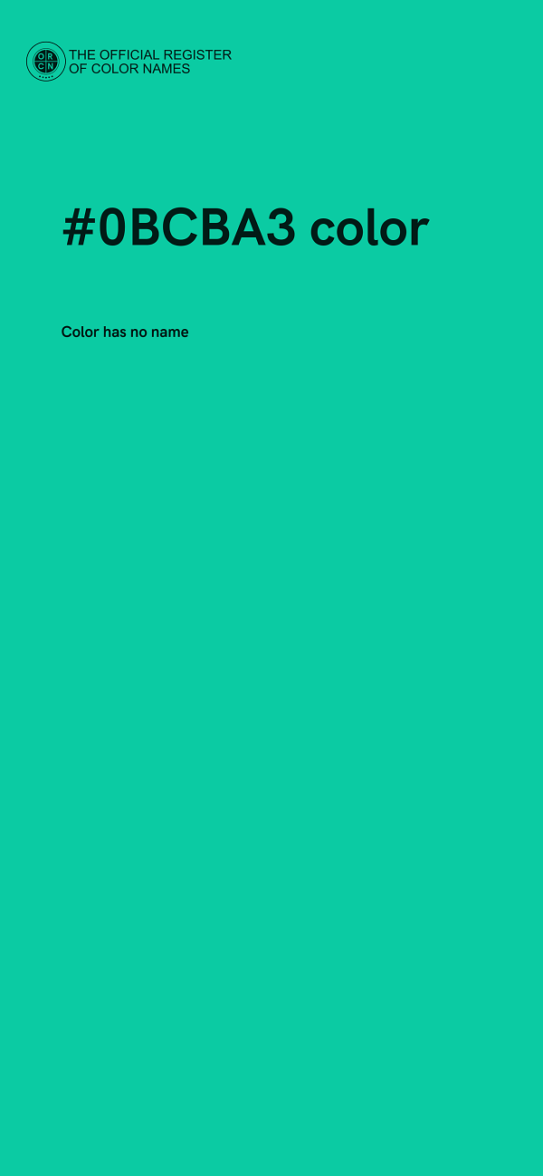 #0BCBA3 color image