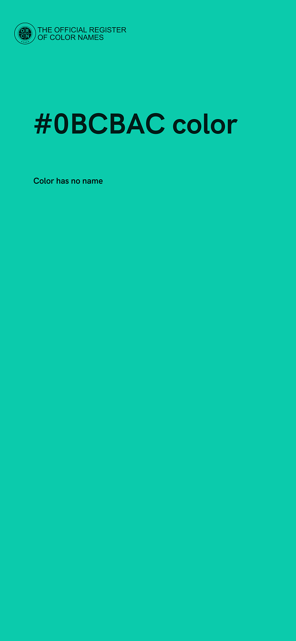 #0BCBAC color image