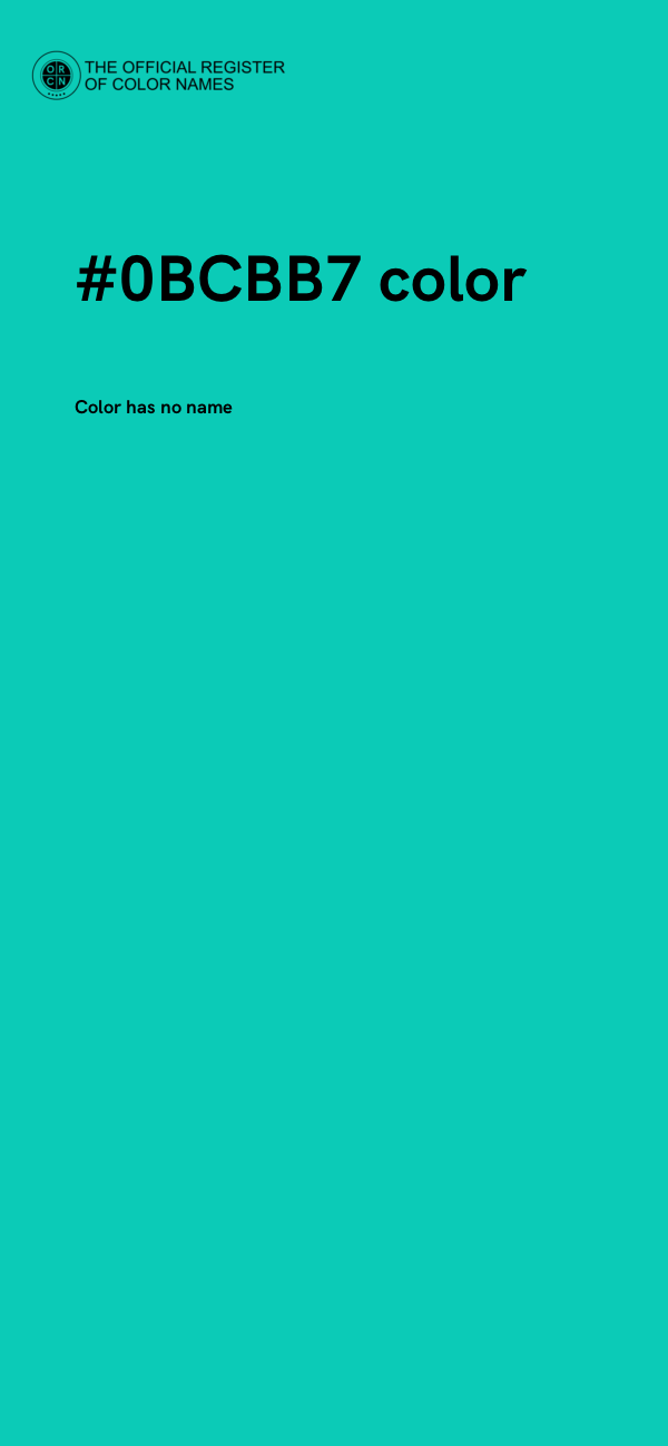 #0BCBB7 color image
