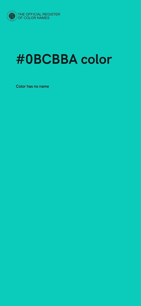 #0BCBBA color image
