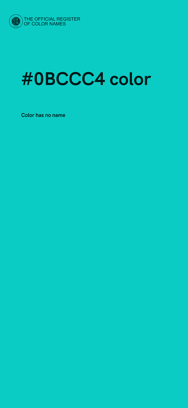 #0BCCC4 color image