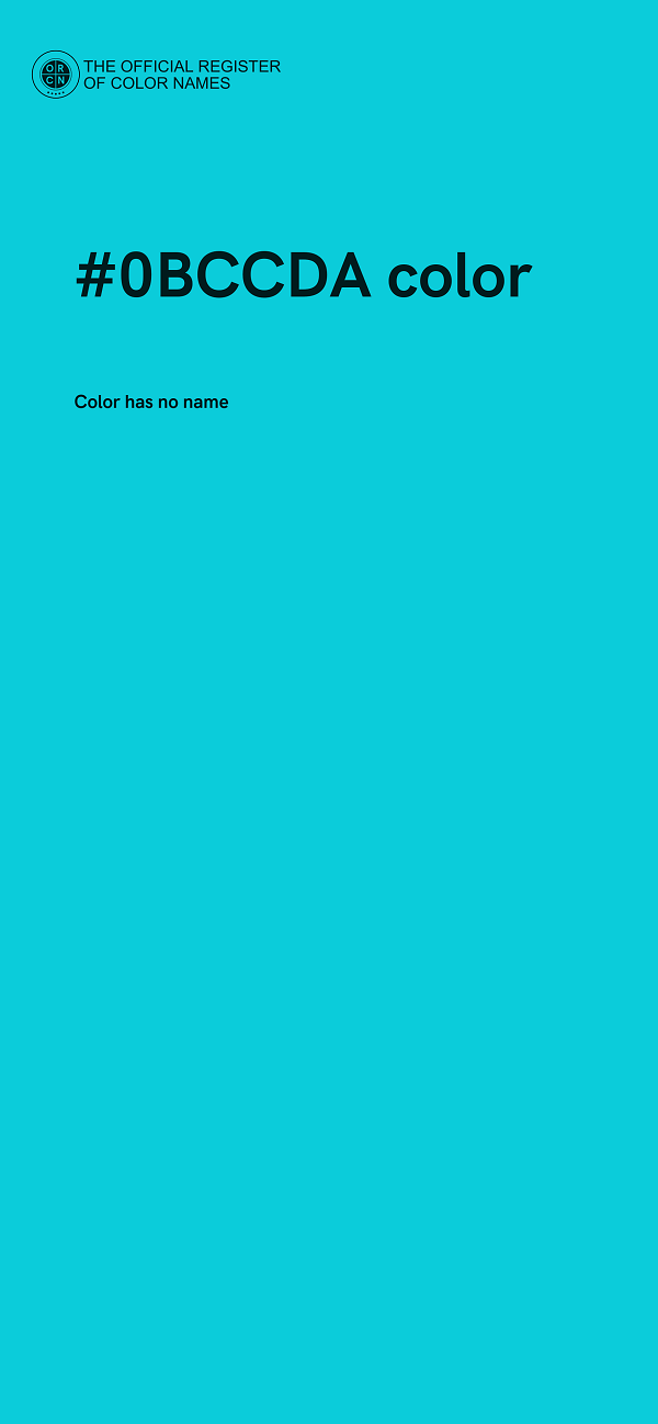 #0BCCDA color image