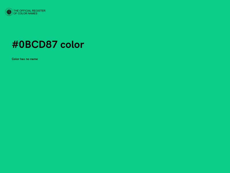 #0BCD87 color image