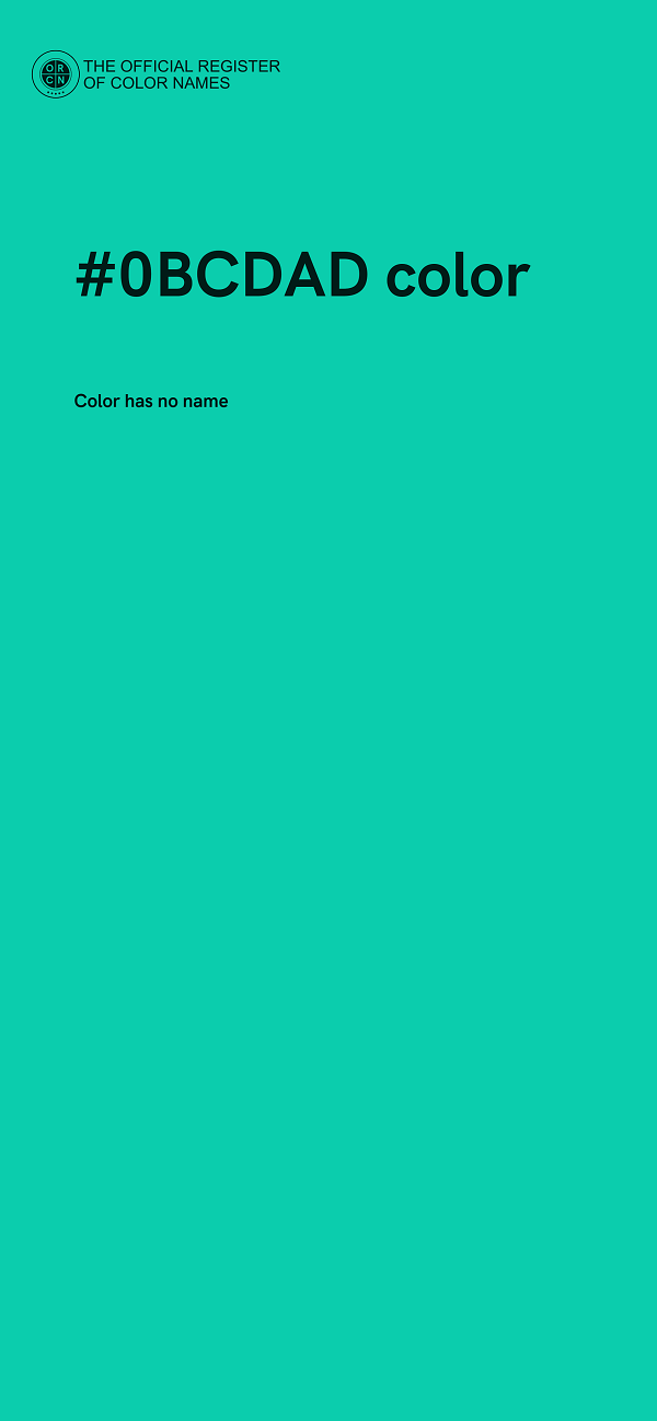 #0BCDAD color image