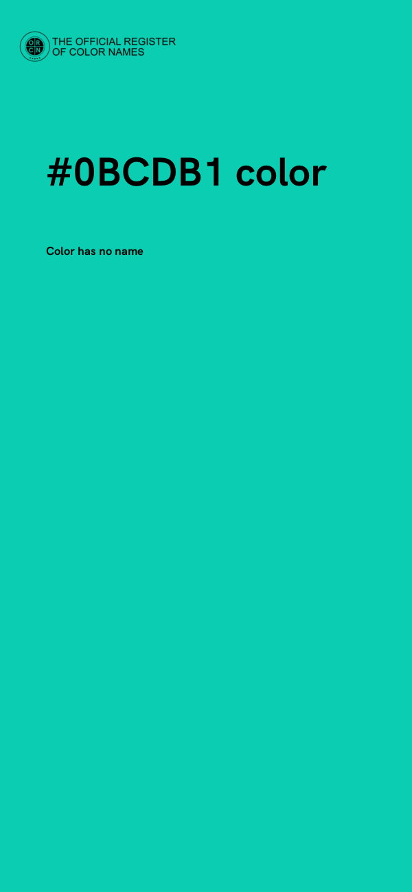 #0BCDB1 color image