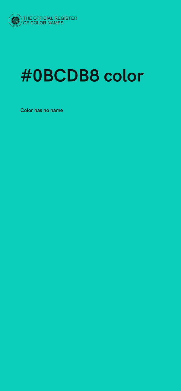 #0BCDB8 color image