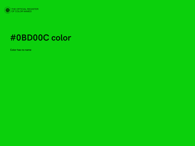 #0BD00C color image