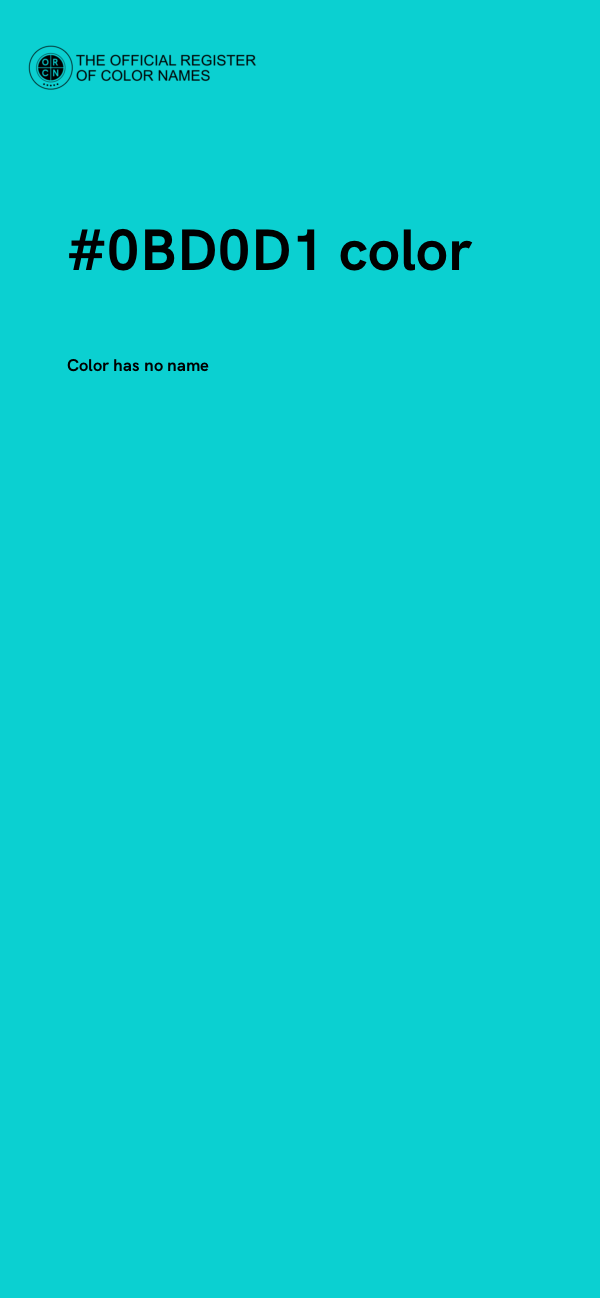 #0BD0D1 color image