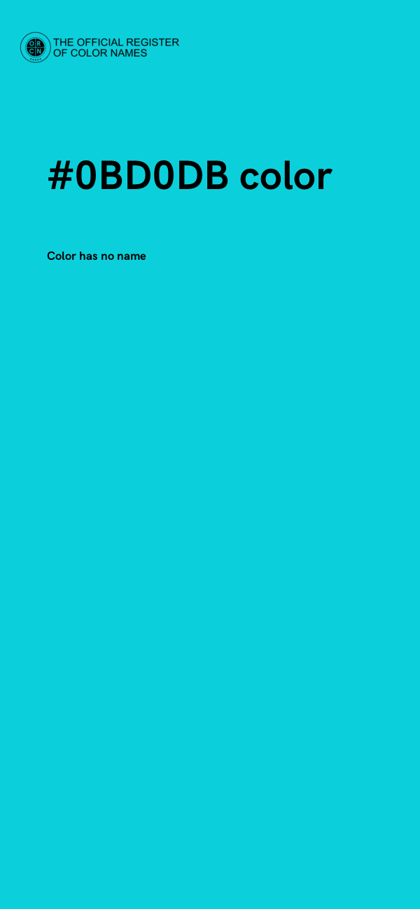 #0BD0DB color image
