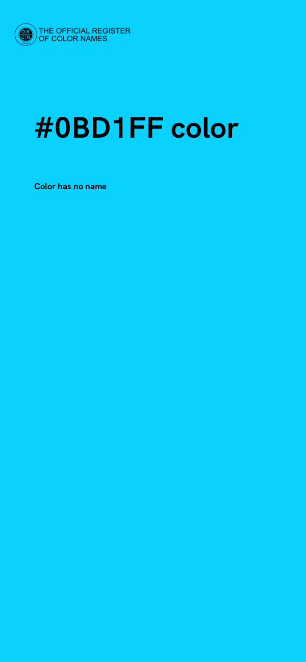 #0BD1FF color image