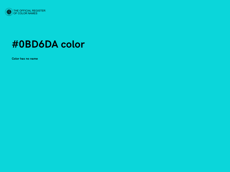 #0BD6DA color image