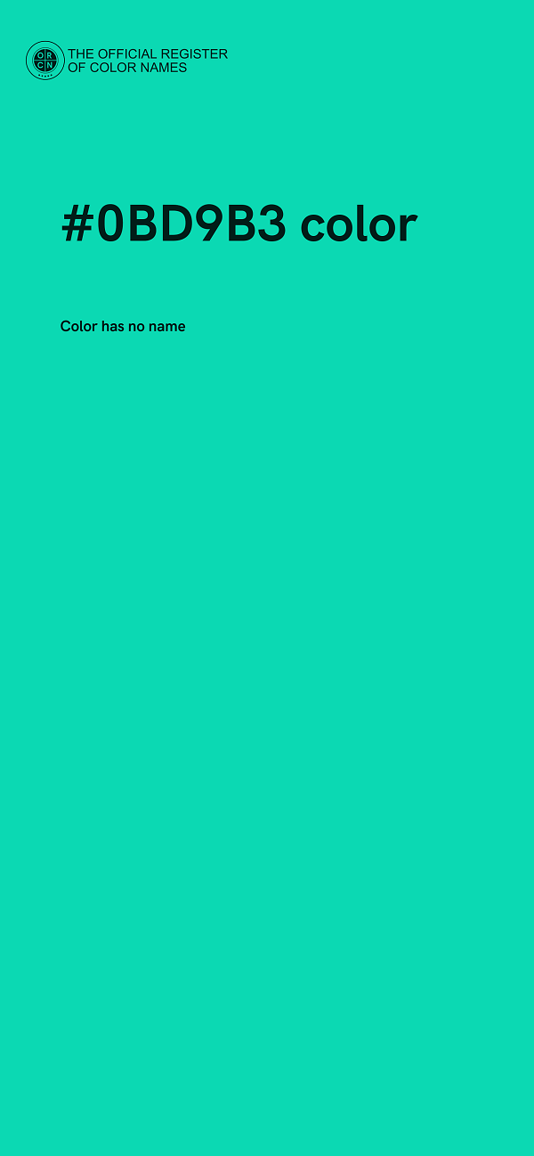 #0BD9B3 color image