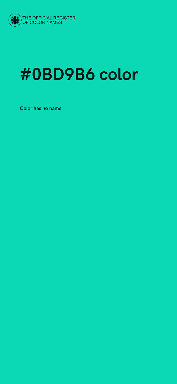 #0BD9B6 color image