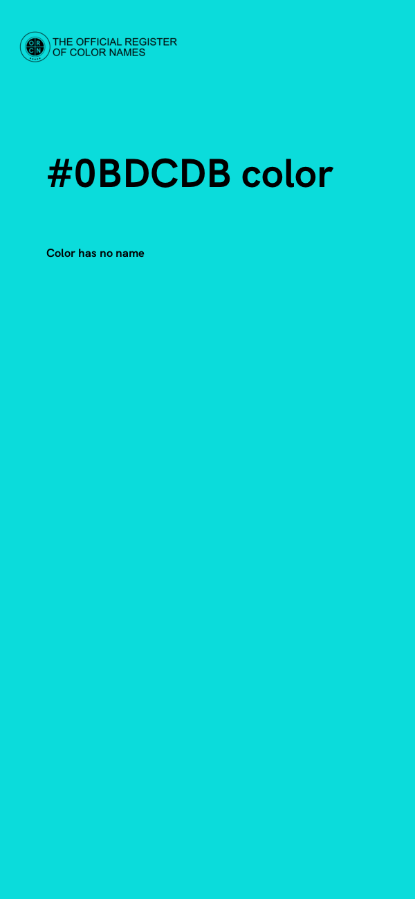 #0BDCDB color image