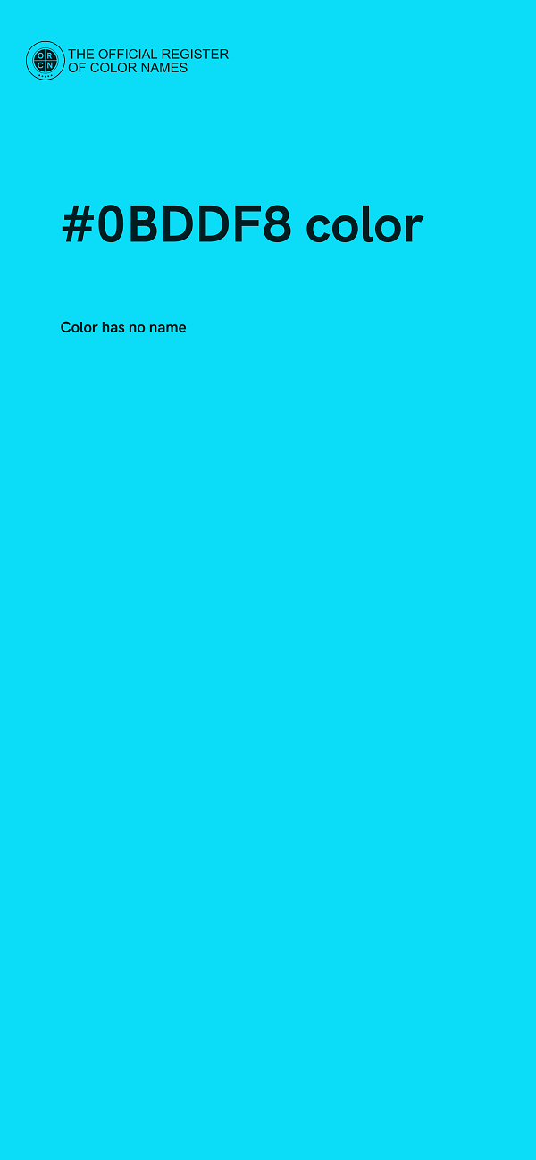 #0BDDF8 color image