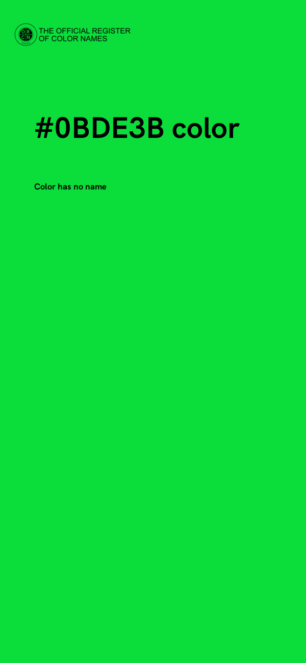 #0BDE3B color image