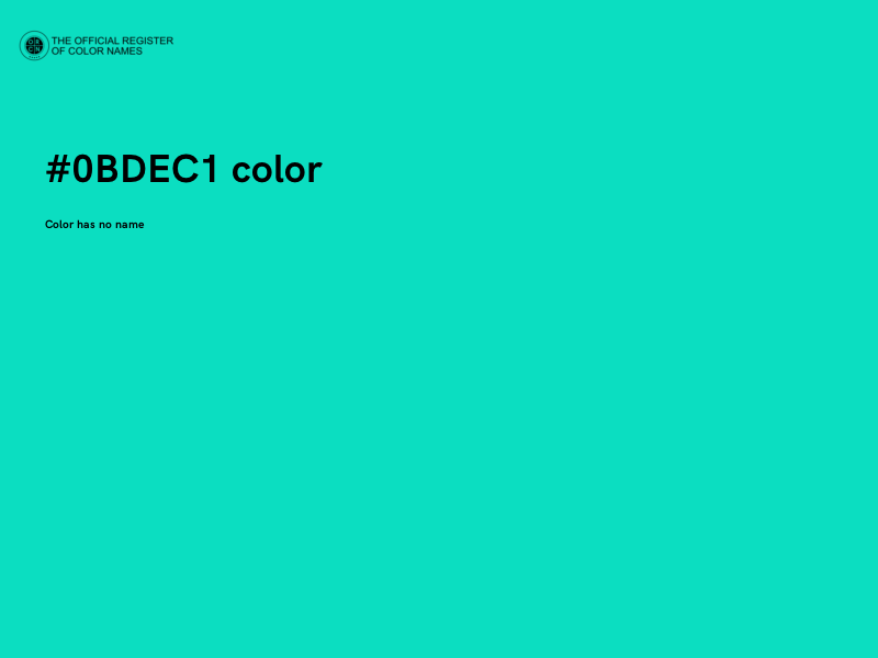 #0BDEC1 color image
