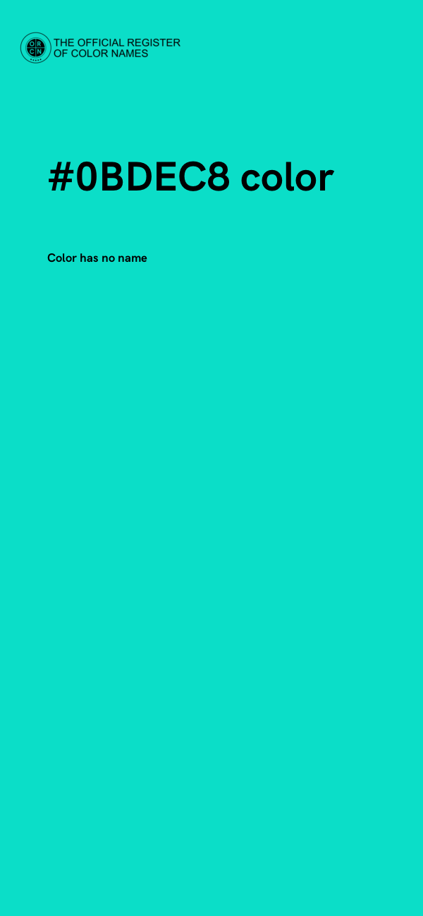 #0BDEC8 color image