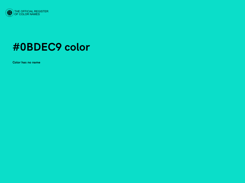 #0BDEC9 color image