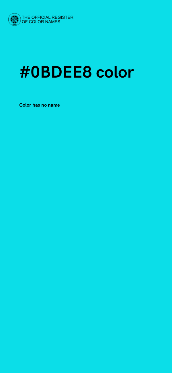 #0BDEE8 color image