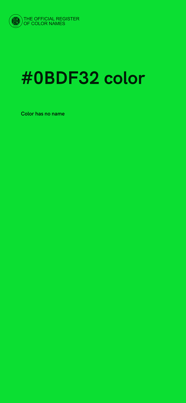 #0BDF32 color image