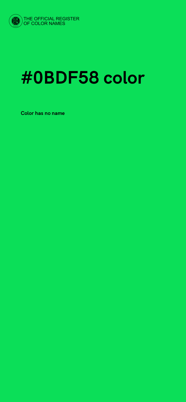 #0BDF58 color image