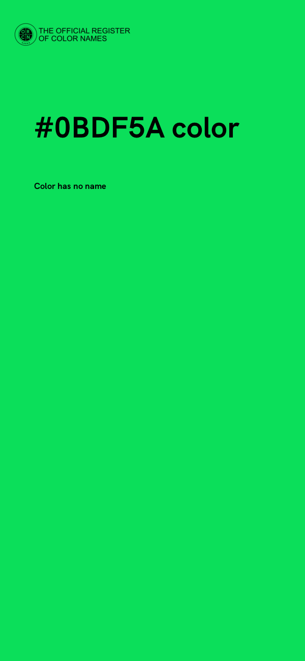 #0BDF5A color image
