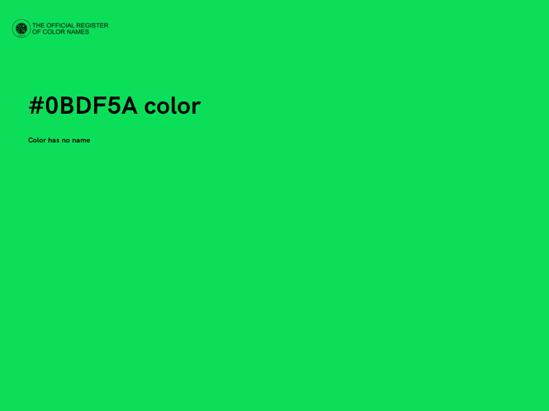 #0BDF5A color image