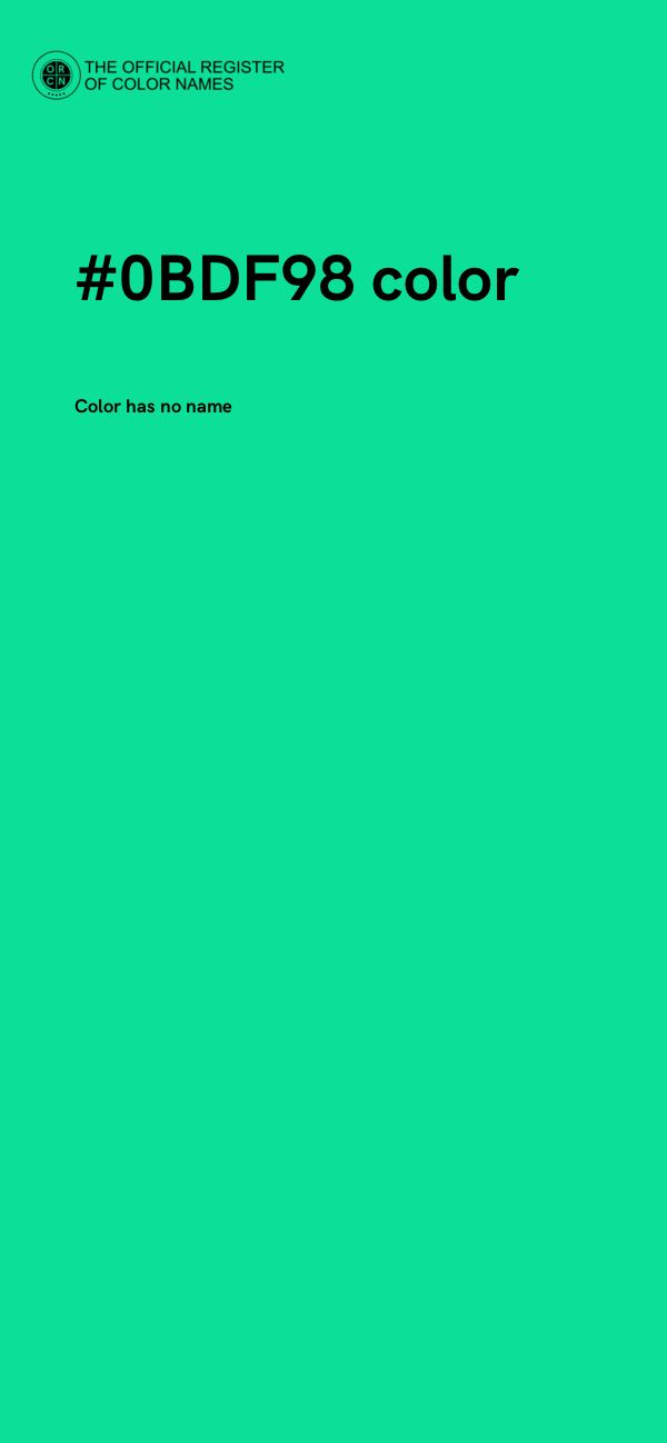 #0BDF98 color image