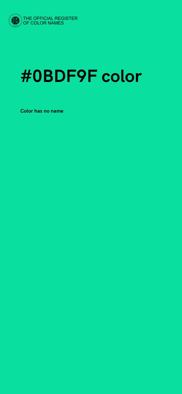 #0BDF9F color image