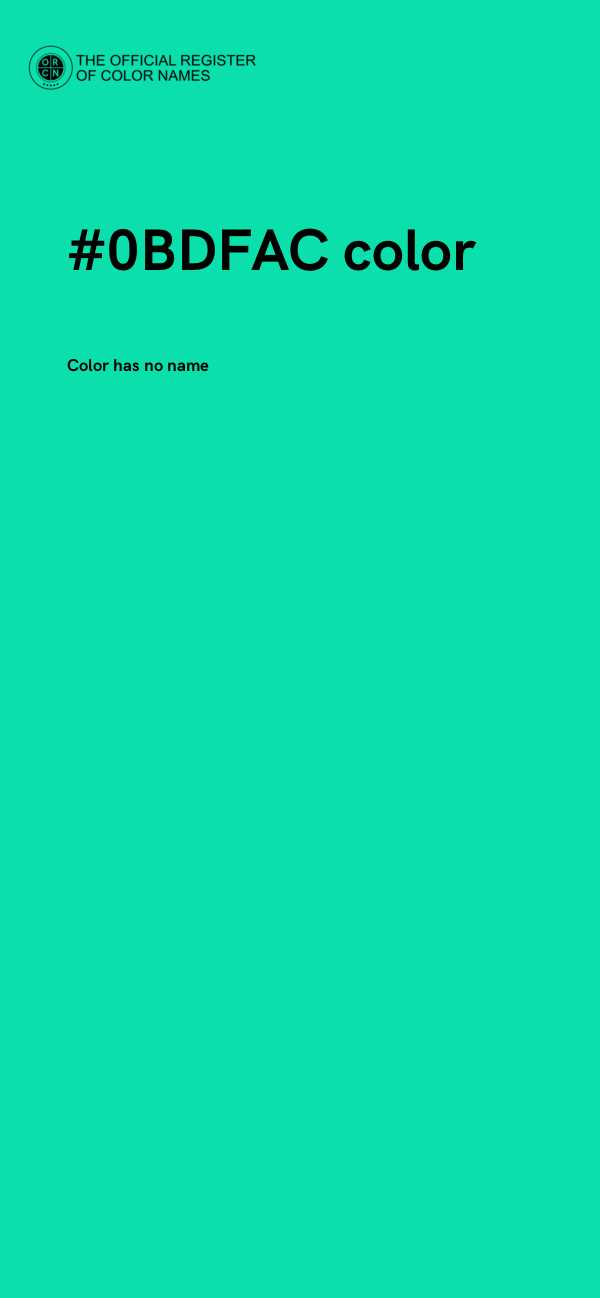 #0BDFAC color image