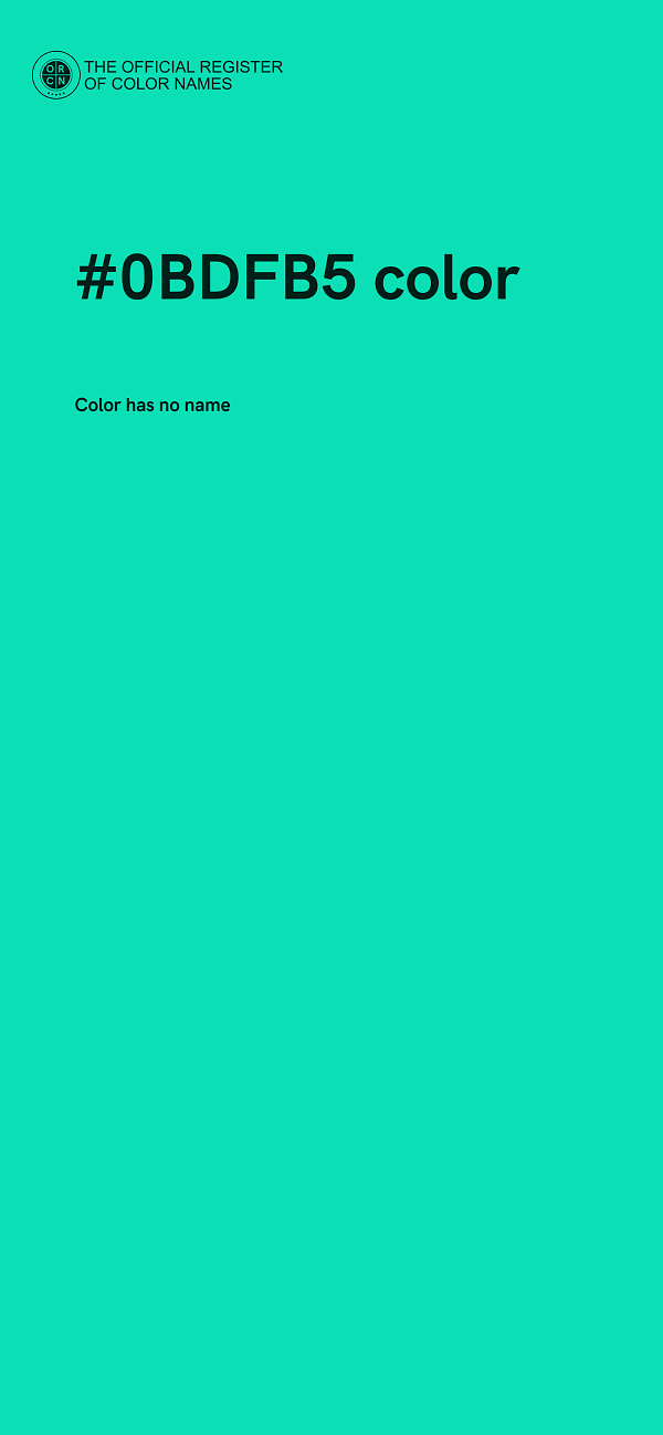 #0BDFB5 color image