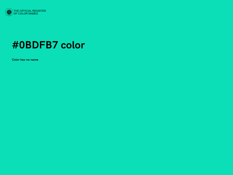 #0BDFB7 color image