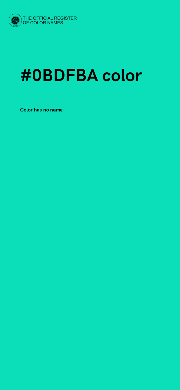 #0BDFBA color image