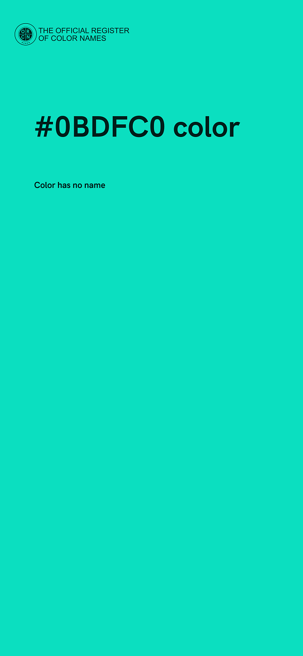 #0BDFC0 color image