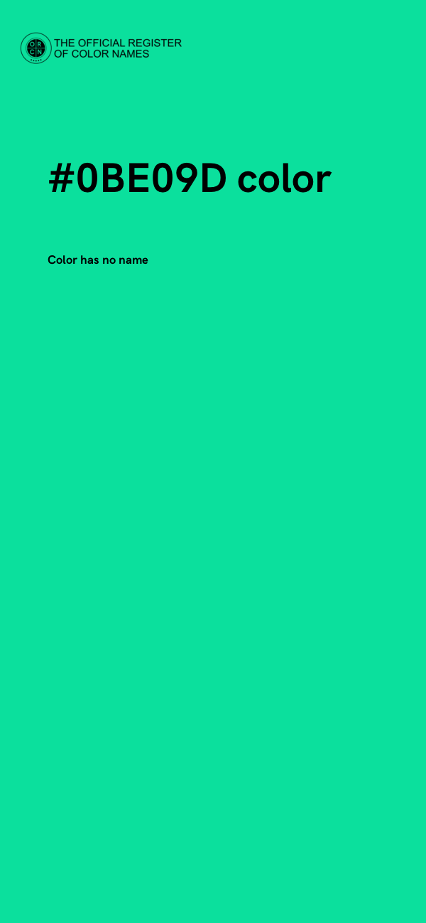 #0BE09D color image