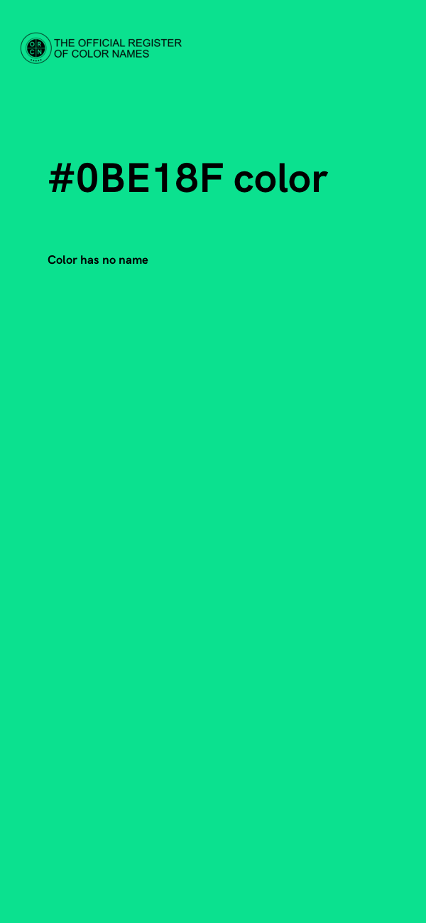 #0BE18F color image