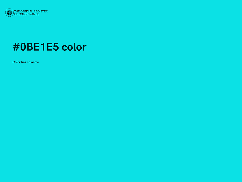 #0BE1E5 color image