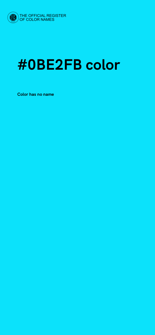 #0BE2FB color image