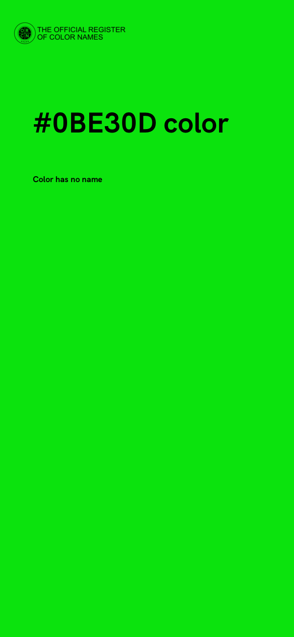 #0BE30D color image