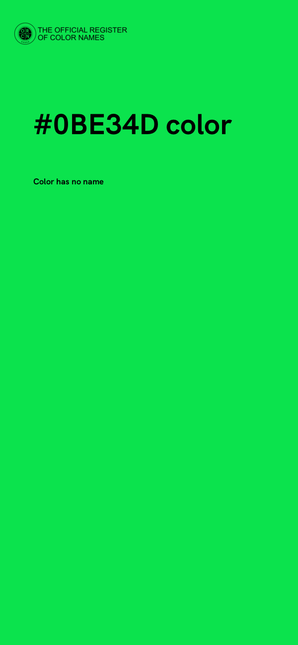 #0BE34D color image