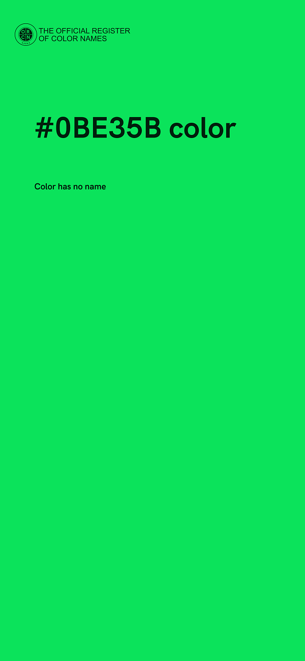 #0BE35B color image