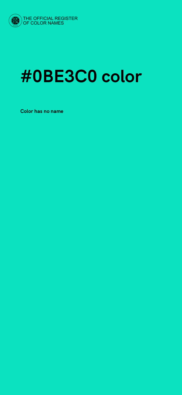 #0BE3C0 color image