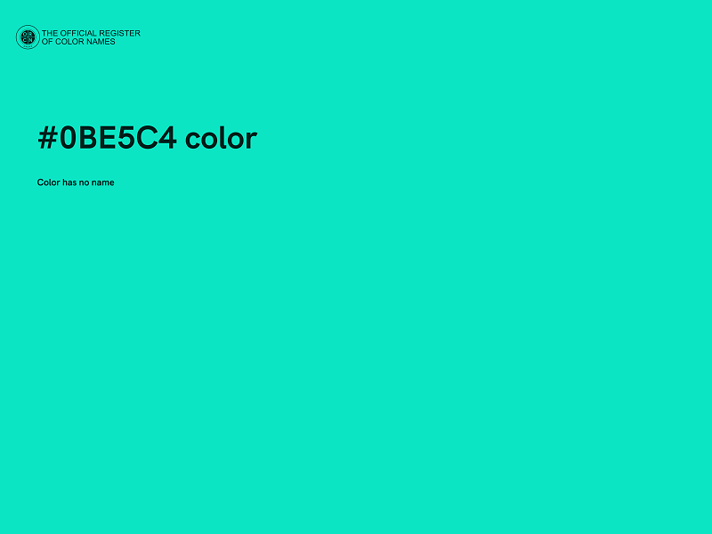 #0BE5C4 color image