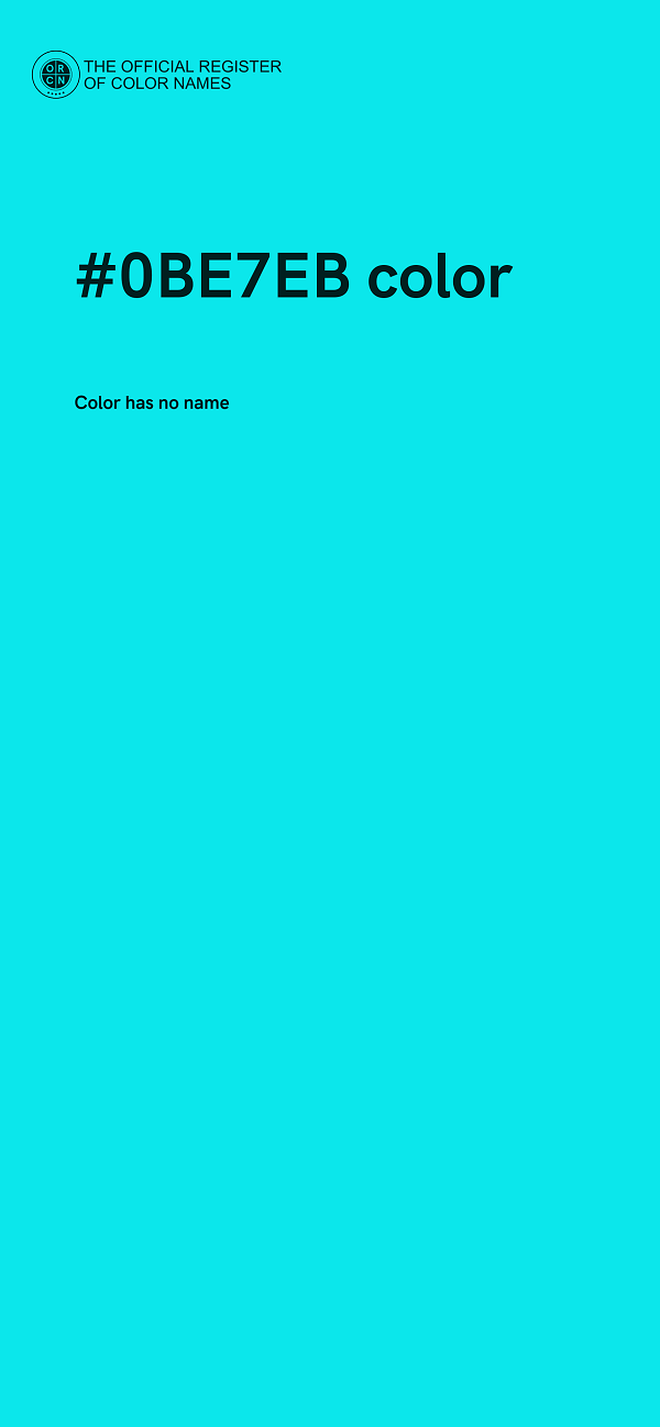#0BE7EB color image