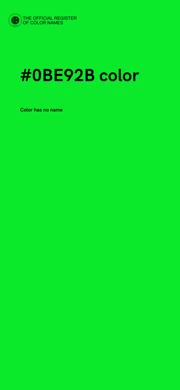 #0BE92B color image