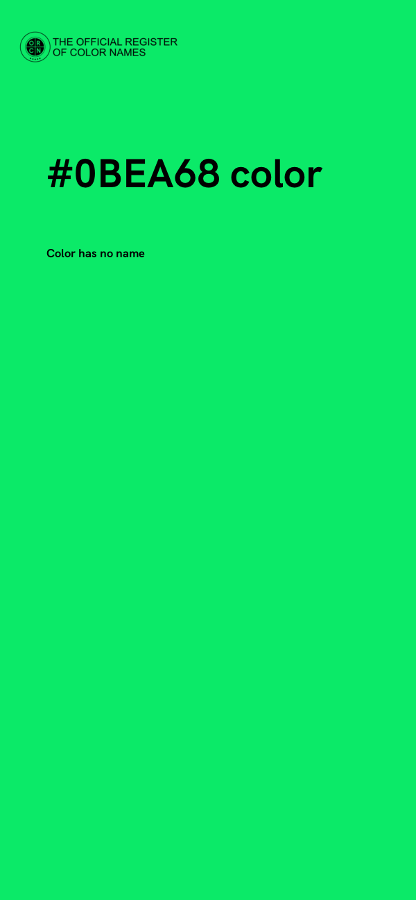#0BEA68 color image