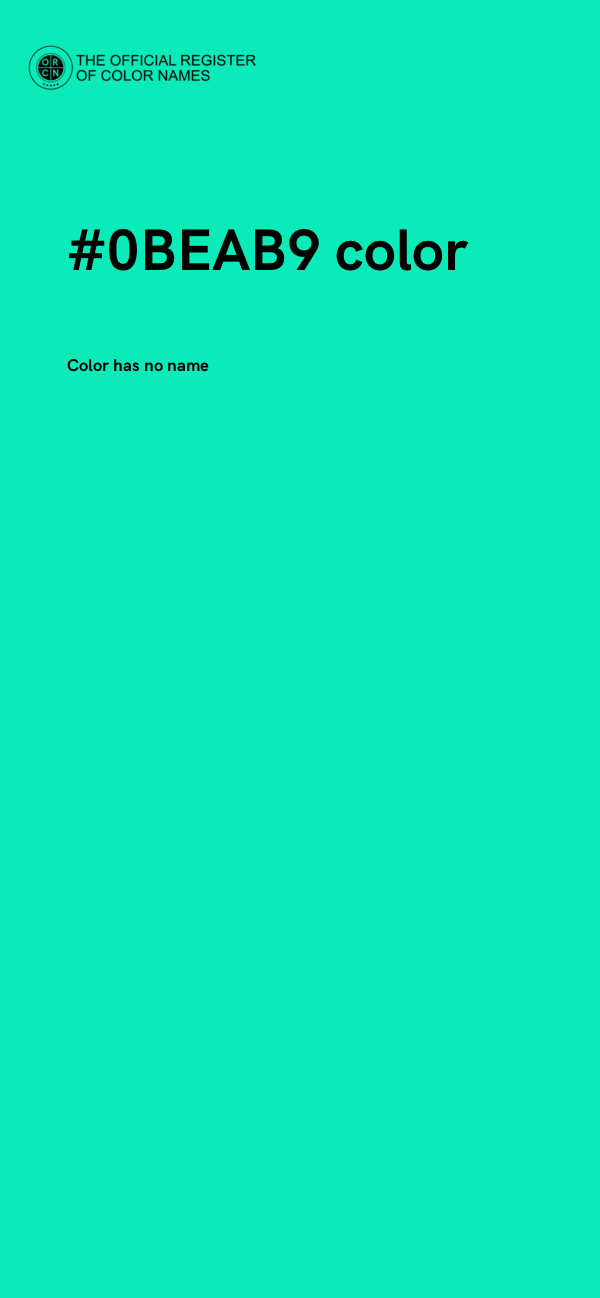 #0BEAB9 color image