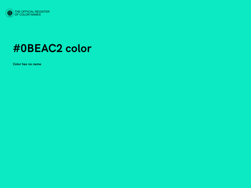 #0BEAC2 color image