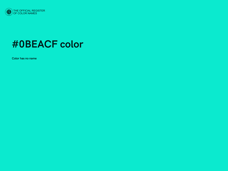 #0BEACF color image